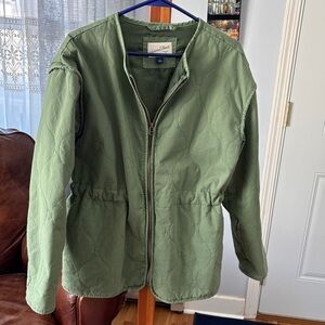 Universal Thread Green Quilted Jean Jacket